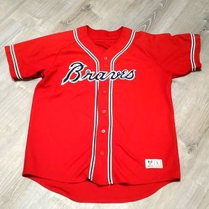 Vintage High Five Beavers Embroidered Jersey Mens L Button Up